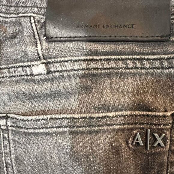 Armani Exchange Gray Wash Stretch Jeans 30x31 Straight Fit Modern Classic Men’s - Picture 9 of 12